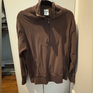 Brown Aerie Offline Quarter-zip